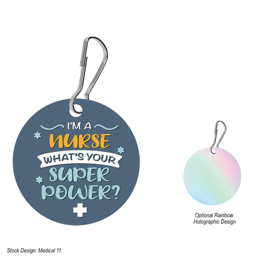 Custom logo Acrylic Zipper Pull - Circle