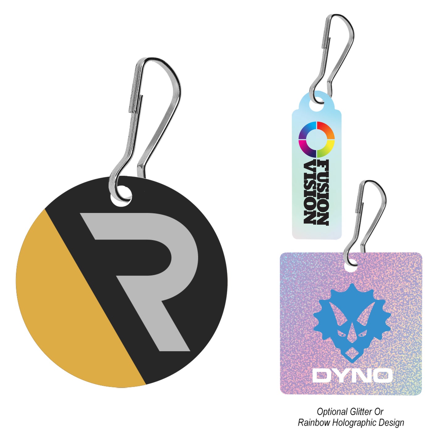 Custom Shape Acrylic Zipper Pull - Up To 3 Sq. In.
