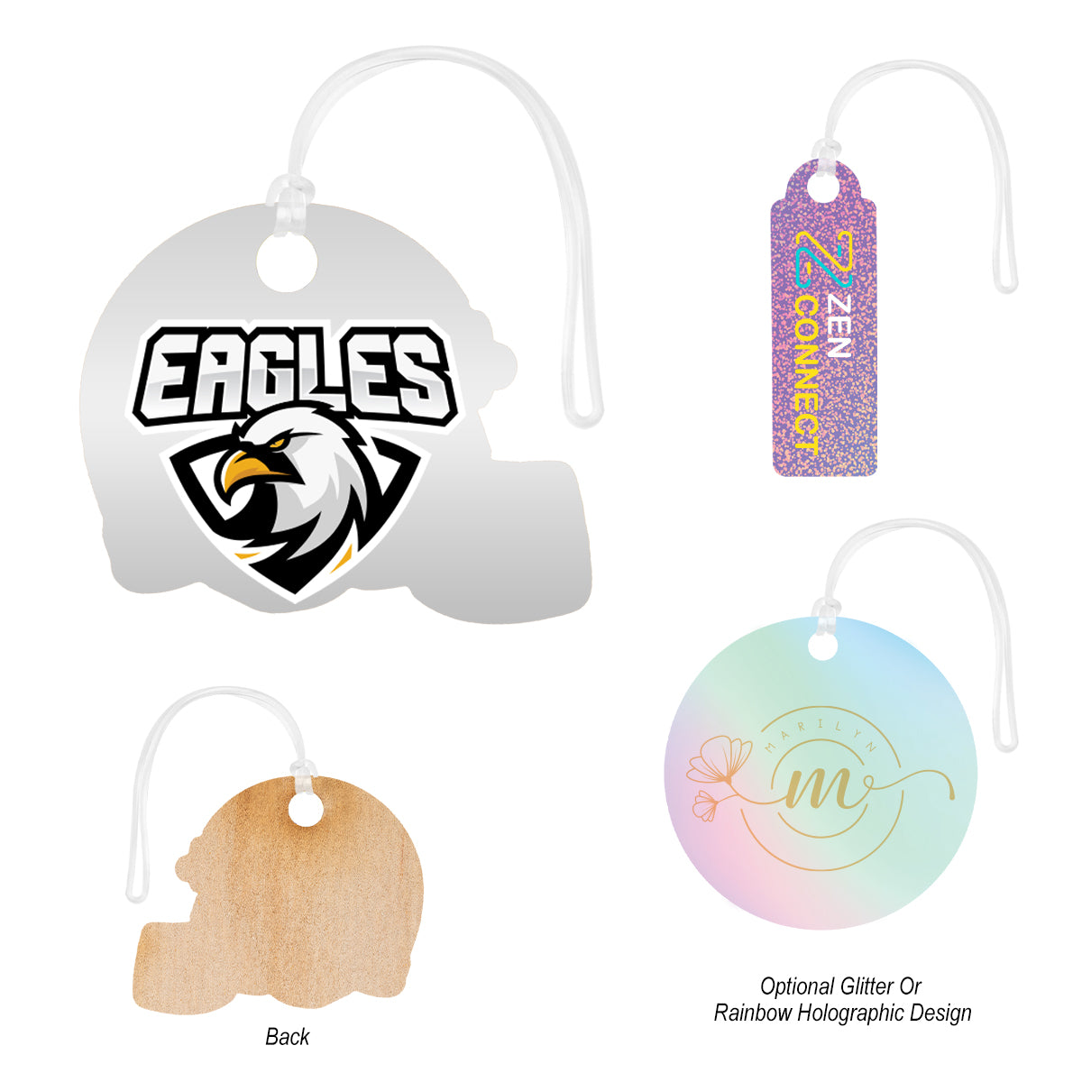 Full Color Wood Luggage Tag - 9"