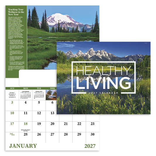 Custom logo Healthy Living - Window Calendar