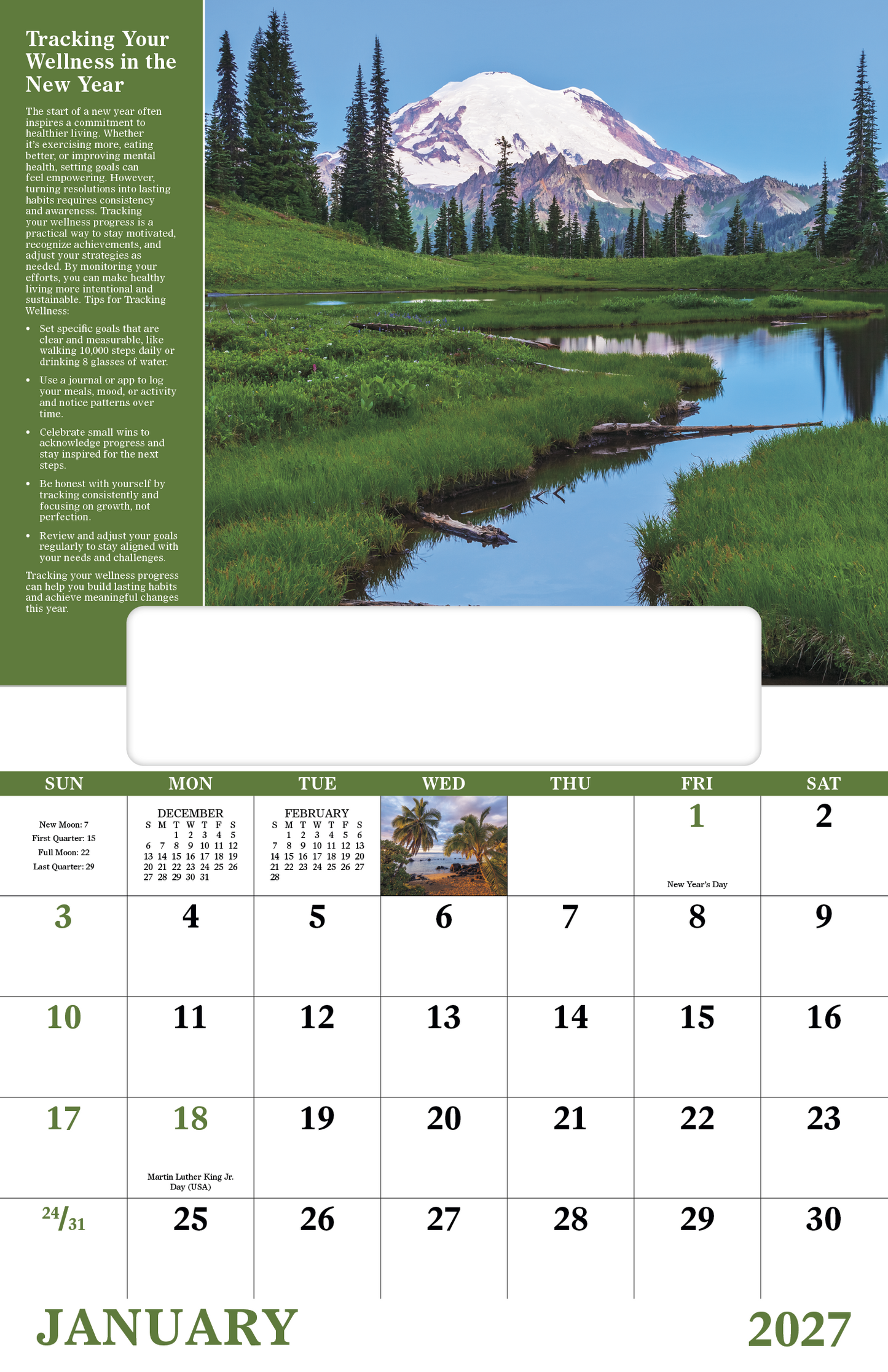 Healthy Living - Window Calendar