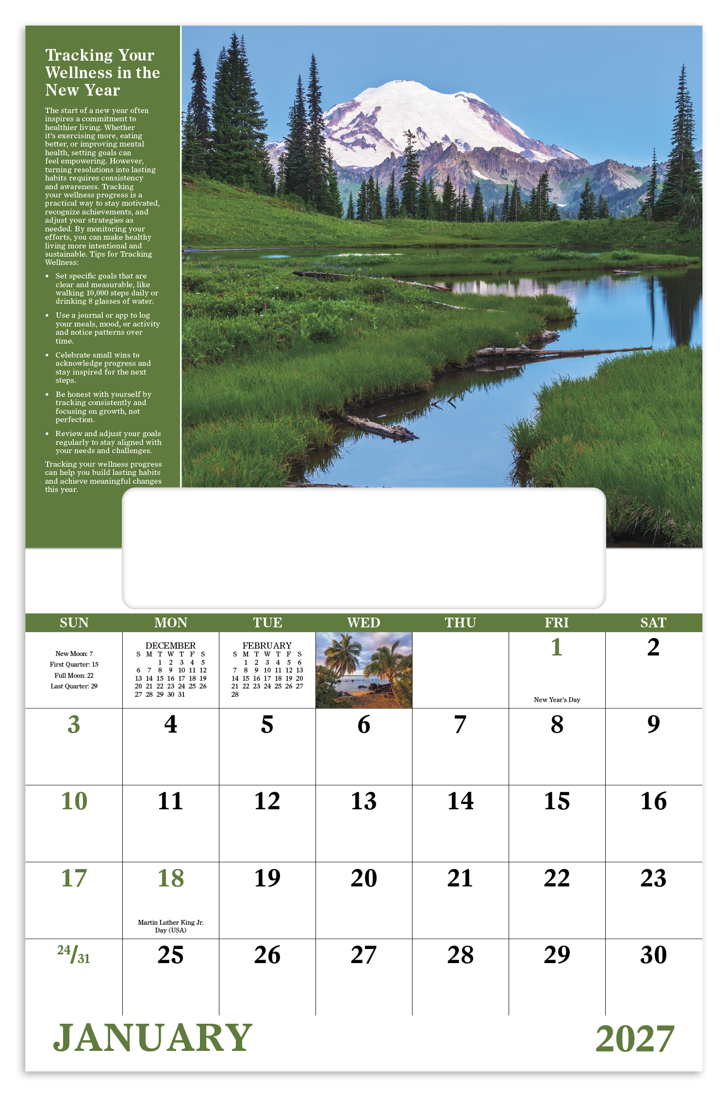 Healthy Living - Window Calendar