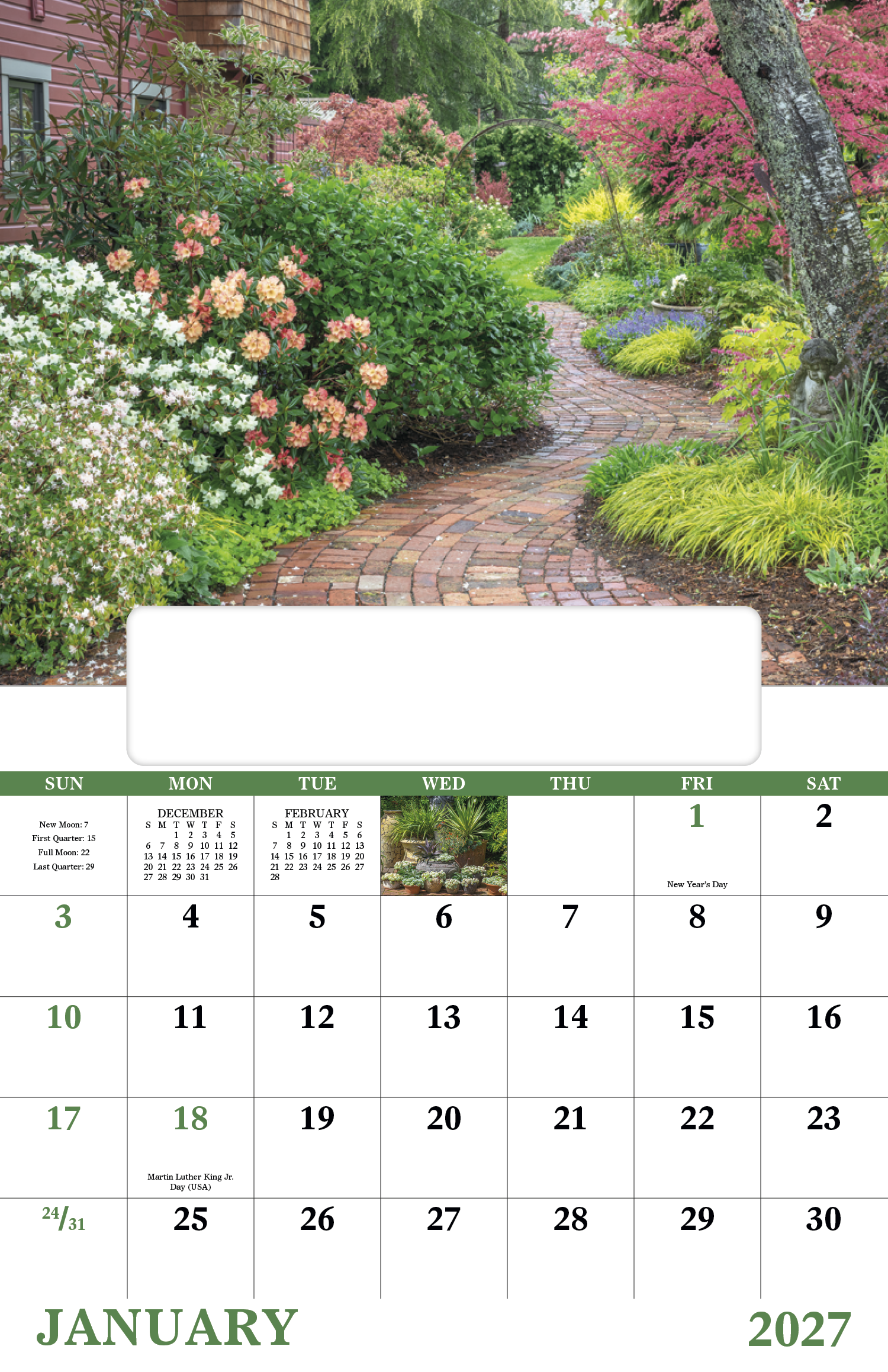 Garden Walk - Window Calendar