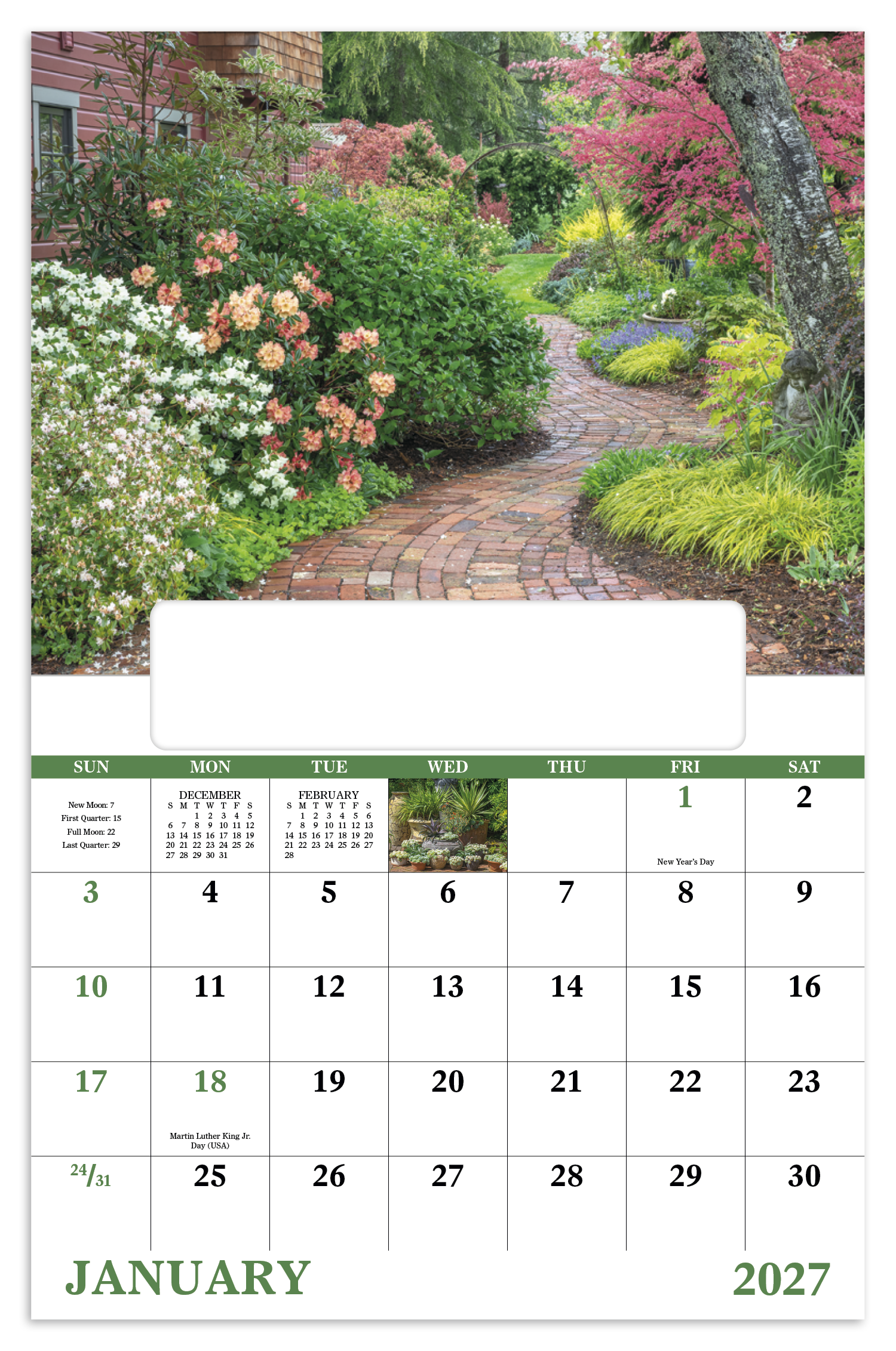 Garden Walk - Window Calendar