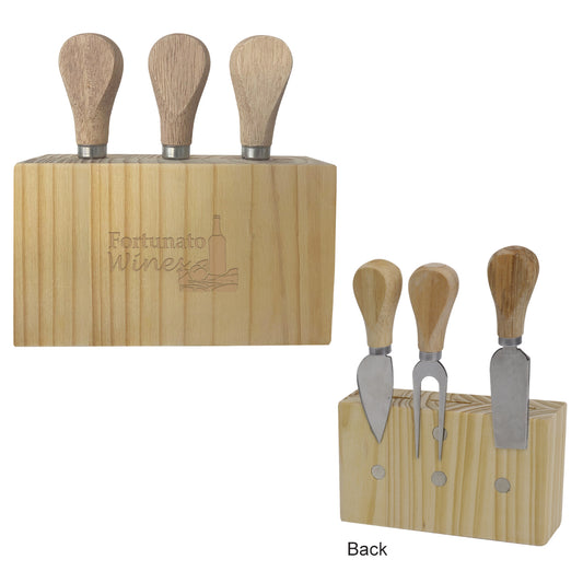 Custom logo 3-Piece Cheese Cutlery Set