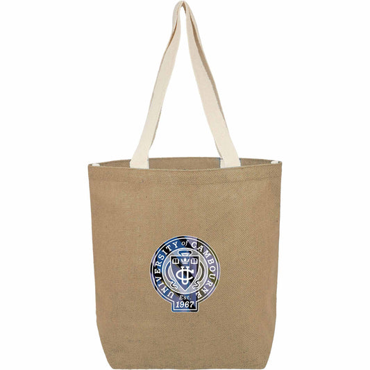 Custom logo Sol Jute Classic Shopper Tote