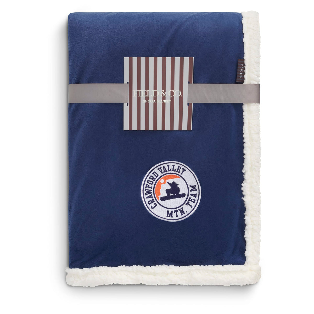 Custom logo Field & Co.® Cambridge Oversized Sherpa Blanket