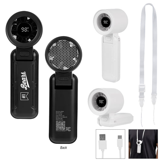 rABS Folding Fan With Digital Display