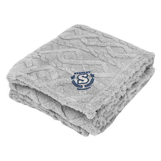 Custom logo Alpine rPET Sherpa Blanket
