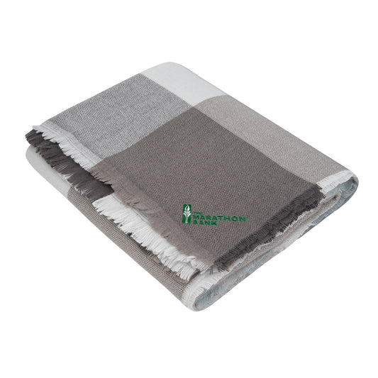 Custom logo Buffalo Check Throw Blanket