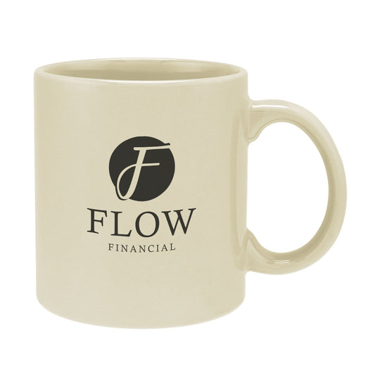 Custom logo 20 Oz. Grant Stoneware Mug With C-Handle