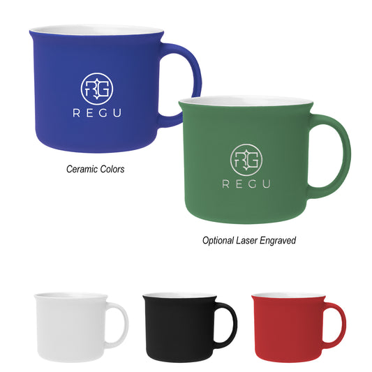 Custom logo 15 Oz. Soft Touch Campfire Mug