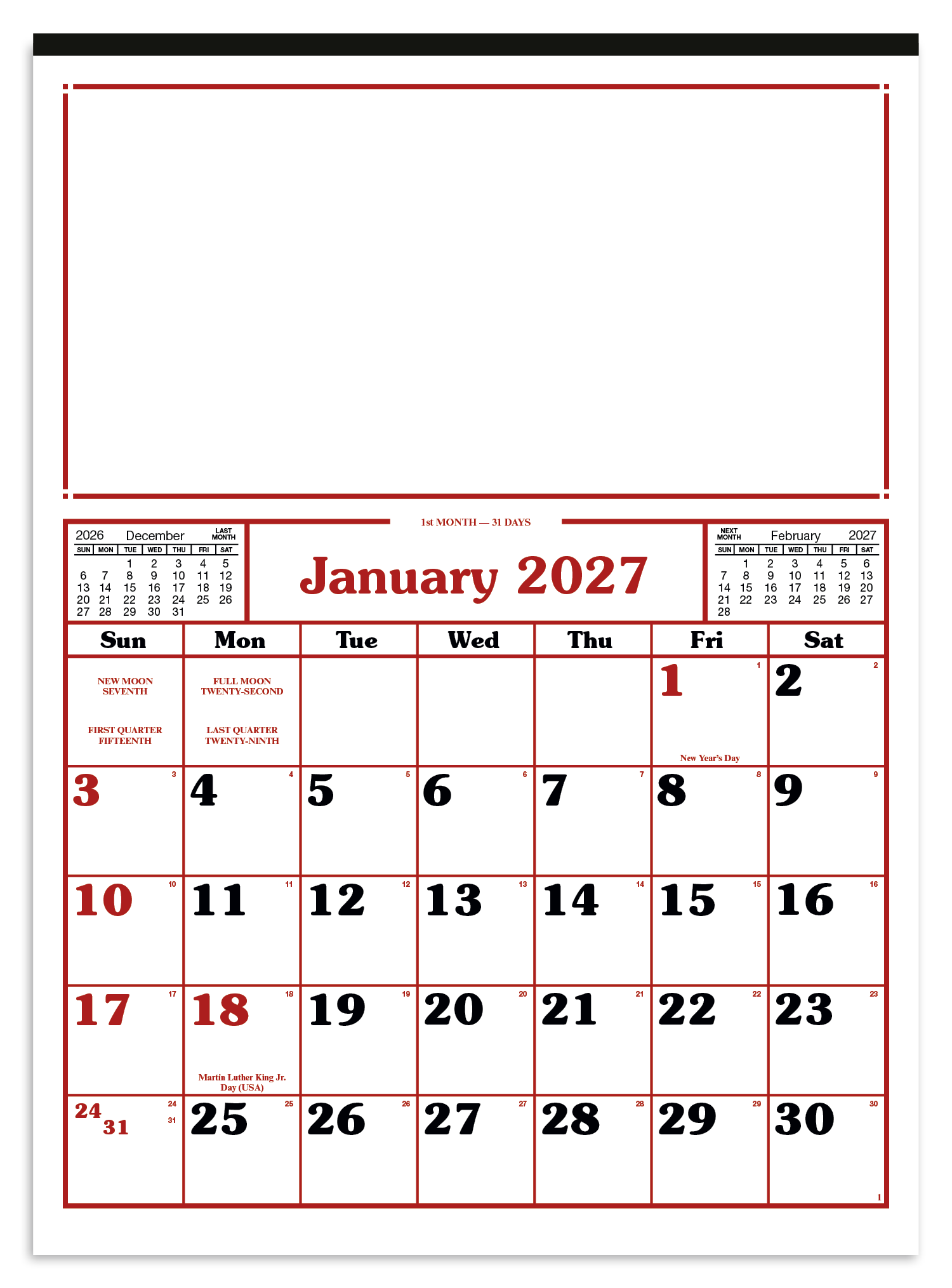 Commercial 12-Sheet Calendar