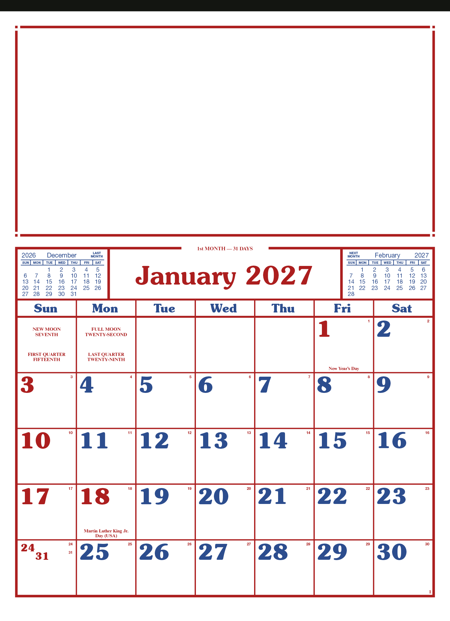 Commercial 12-Sheet Calendar