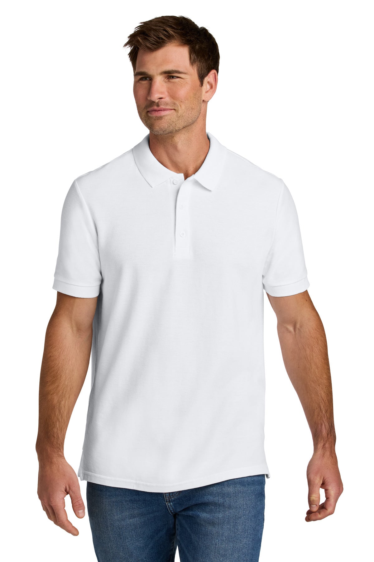 Custom logo Gildan Hammer® Pique Polo 85800 in White