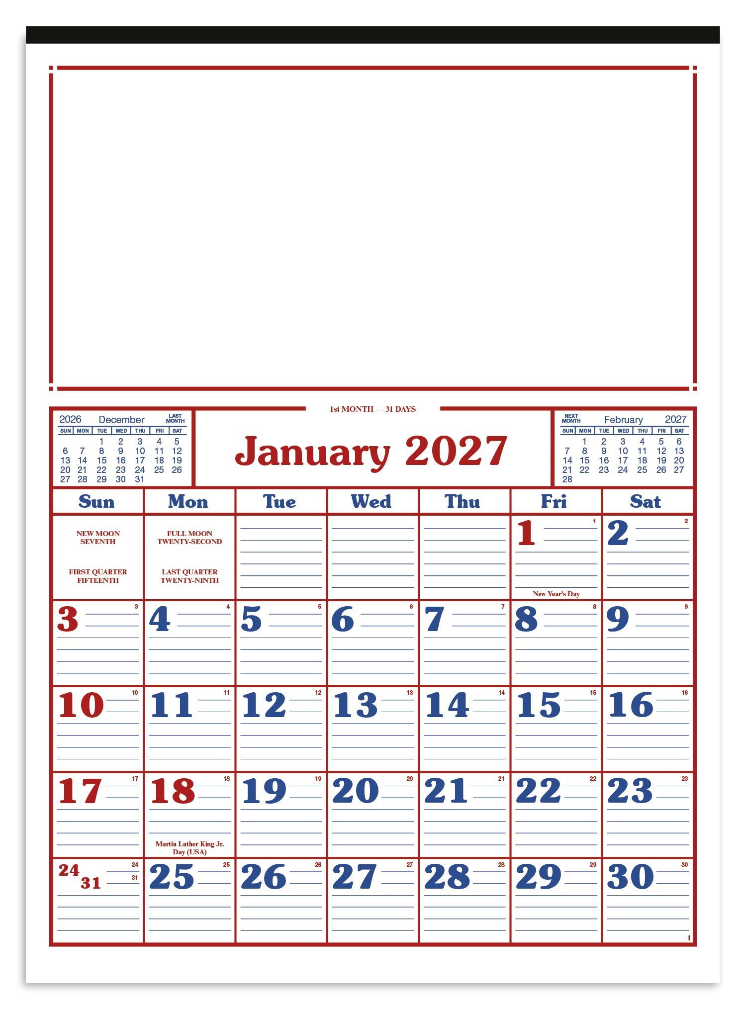 Commercial 12-Sheet Calendar