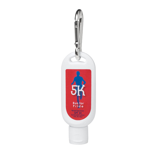 Custom logo 1.8 Oz. SPF 30 Sunscreen With Carabiner