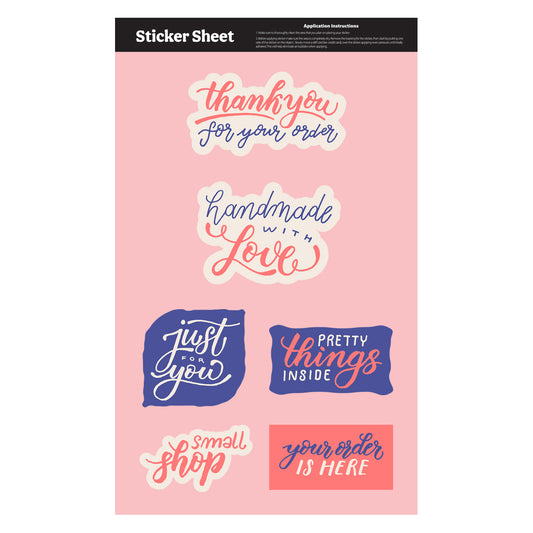 Custom logo Ultra Removable Sticker Sheet 11.5" x 7" Custom Shapes