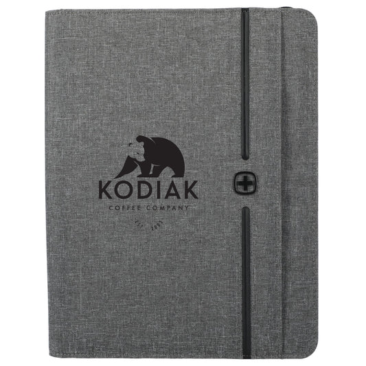 Custom logo Wenger RPET Zippered Padfolio