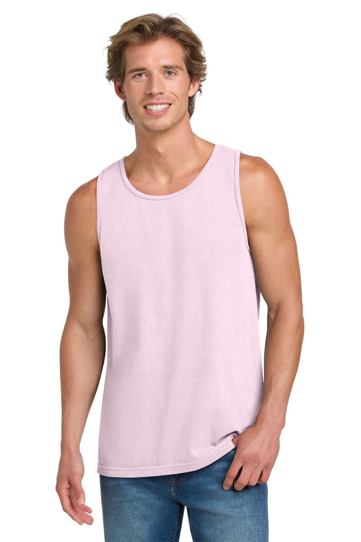 Custom logo COMFORT COLORS ® Heavyweight Ring Spun Tank Top. 9360 in Blossom