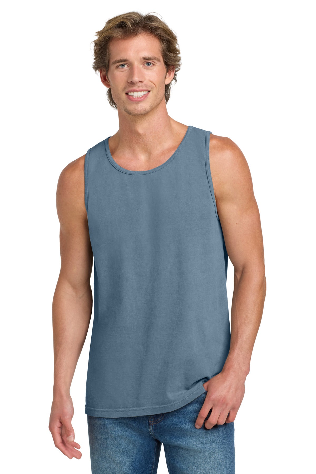 Custom logo COMFORT COLORS ® Heavyweight Ring Spun Tank Top. 9360 in Blue Jean