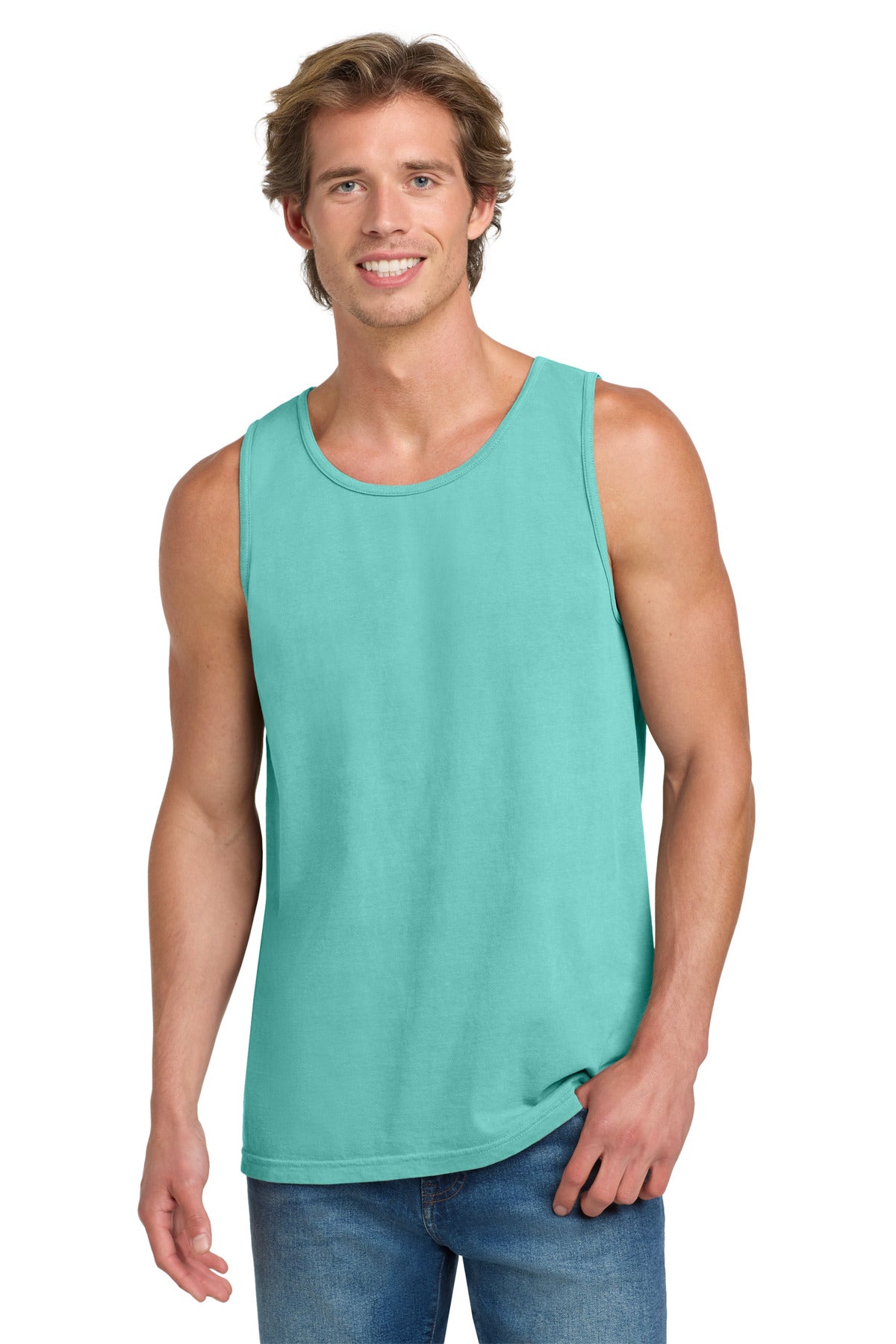 Custom logo COMFORT COLORS ® Heavyweight Ring Spun Tank Top. 9360 in Chalky Mint