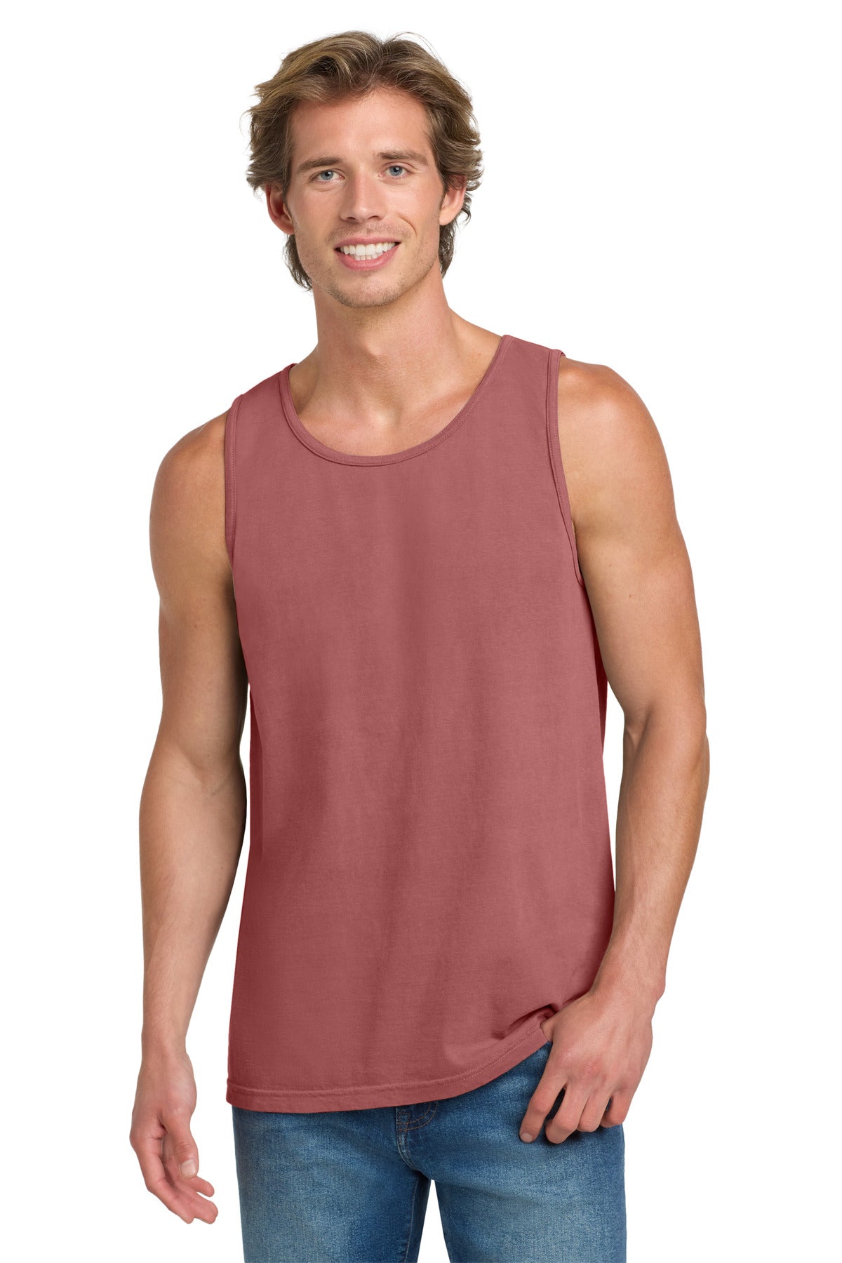 Custom logo COMFORT COLORS ® Heavyweight Ring Spun Tank Top. 9360 in Crimson