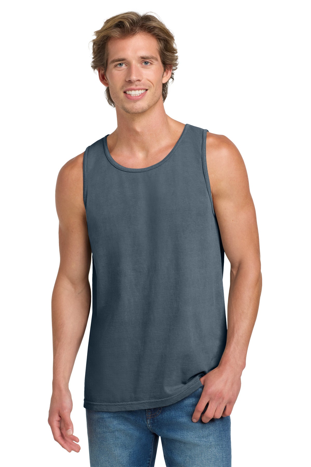 Custom logo COMFORT COLORS ® Heavyweight Ring Spun Tank Top. 9360 in Denim