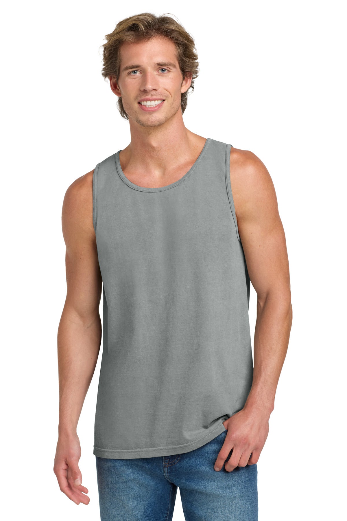 Custom logo COMFORT COLORS ® Heavyweight Ring Spun Tank Top. 9360 in Granite