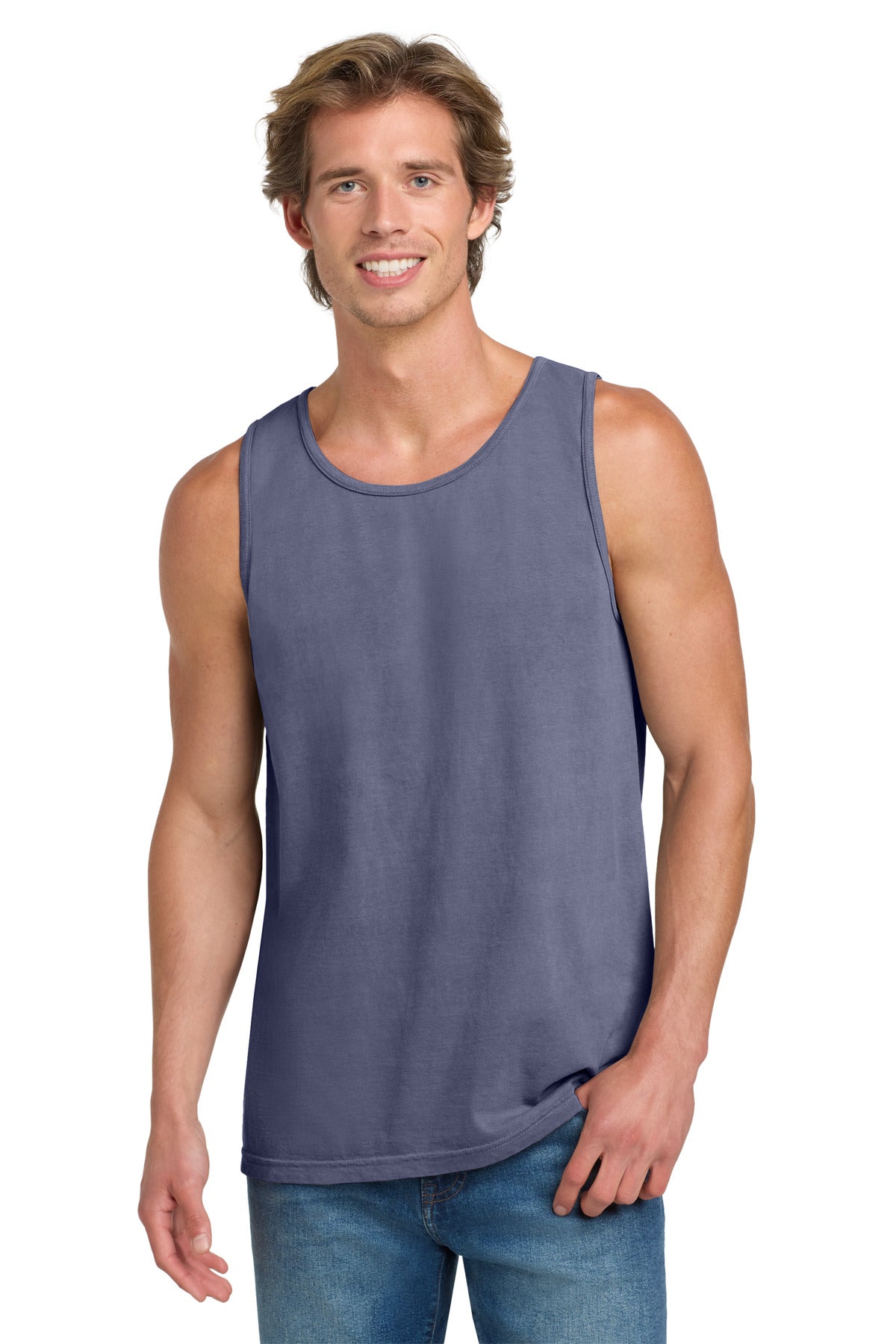 Custom logo COMFORT COLORS ® Heavyweight Ring Spun Tank Top. 9360 in Grape
