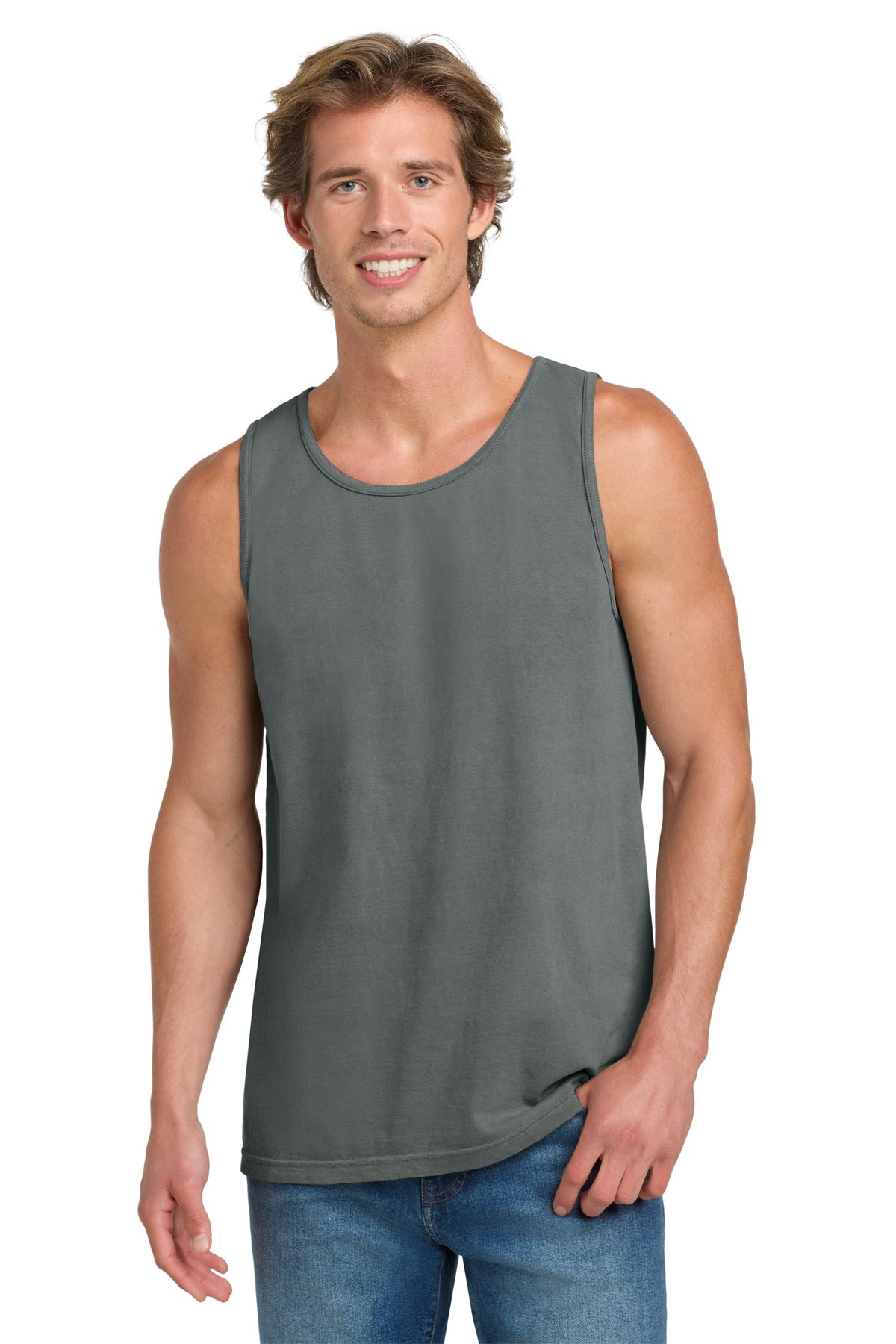 Custom logo COMFORT COLORS ® Heavyweight Ring Spun Tank Top. 9360 in Grey