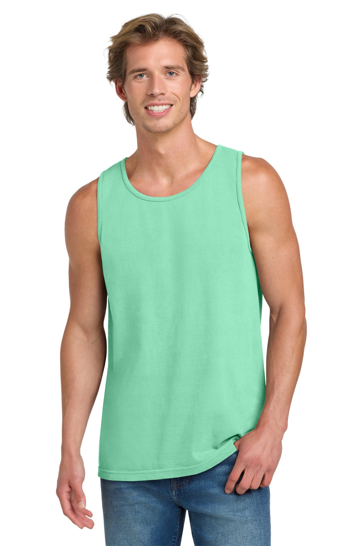 Custom logo COMFORT COLORS ® Heavyweight Ring Spun Tank Top. 9360 in Island Reef