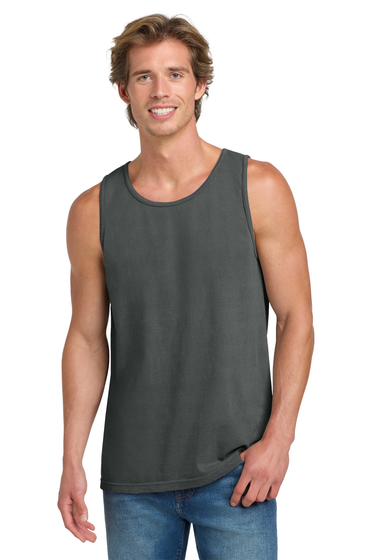 Custom logo COMFORT COLORS ® Heavyweight Ring Spun Tank Top. 9360 in Pepper