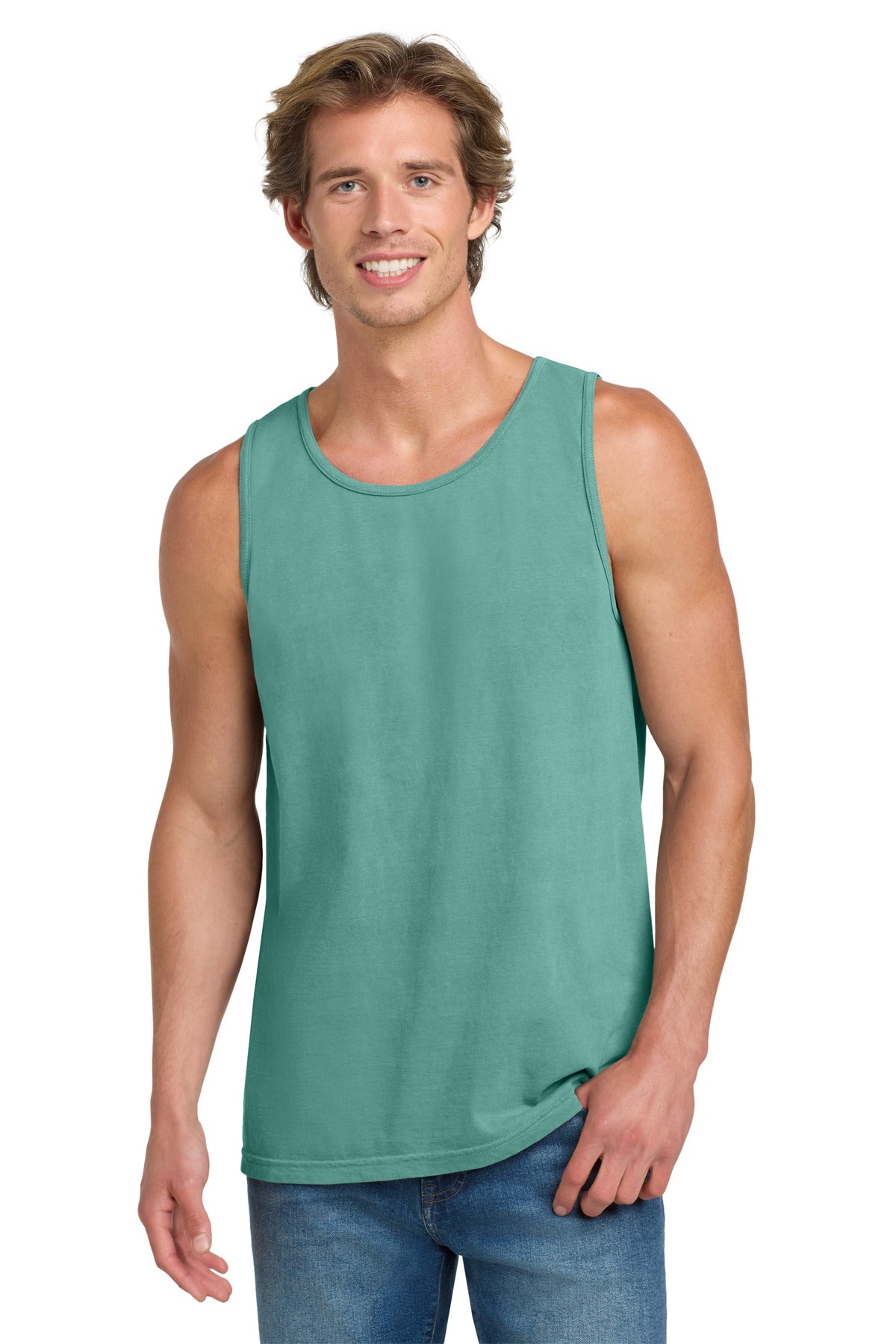 Custom logo COMFORT COLORS ® Heavyweight Ring Spun Tank Top. 9360 in Seafoam