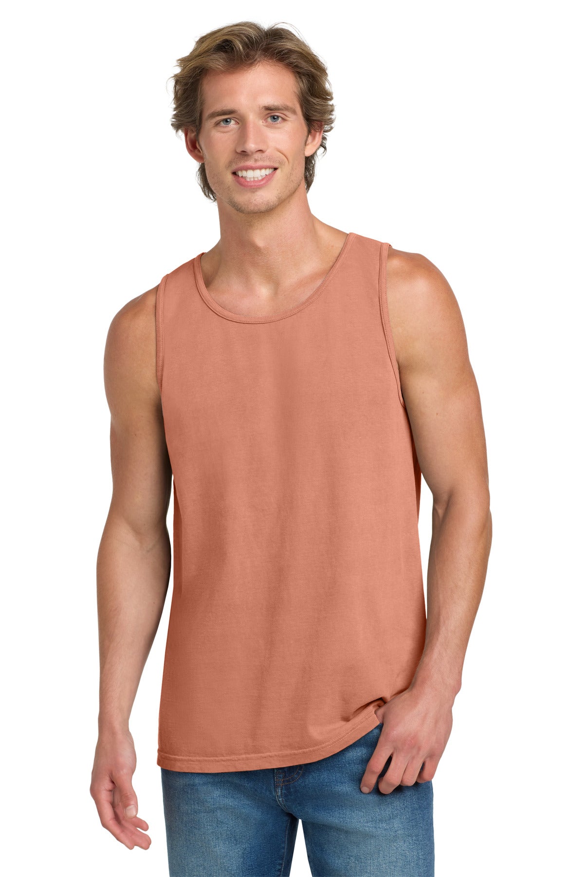 Custom logo COMFORT COLORS ® Heavyweight Ring Spun Tank Top. 9360 in Terracotta
