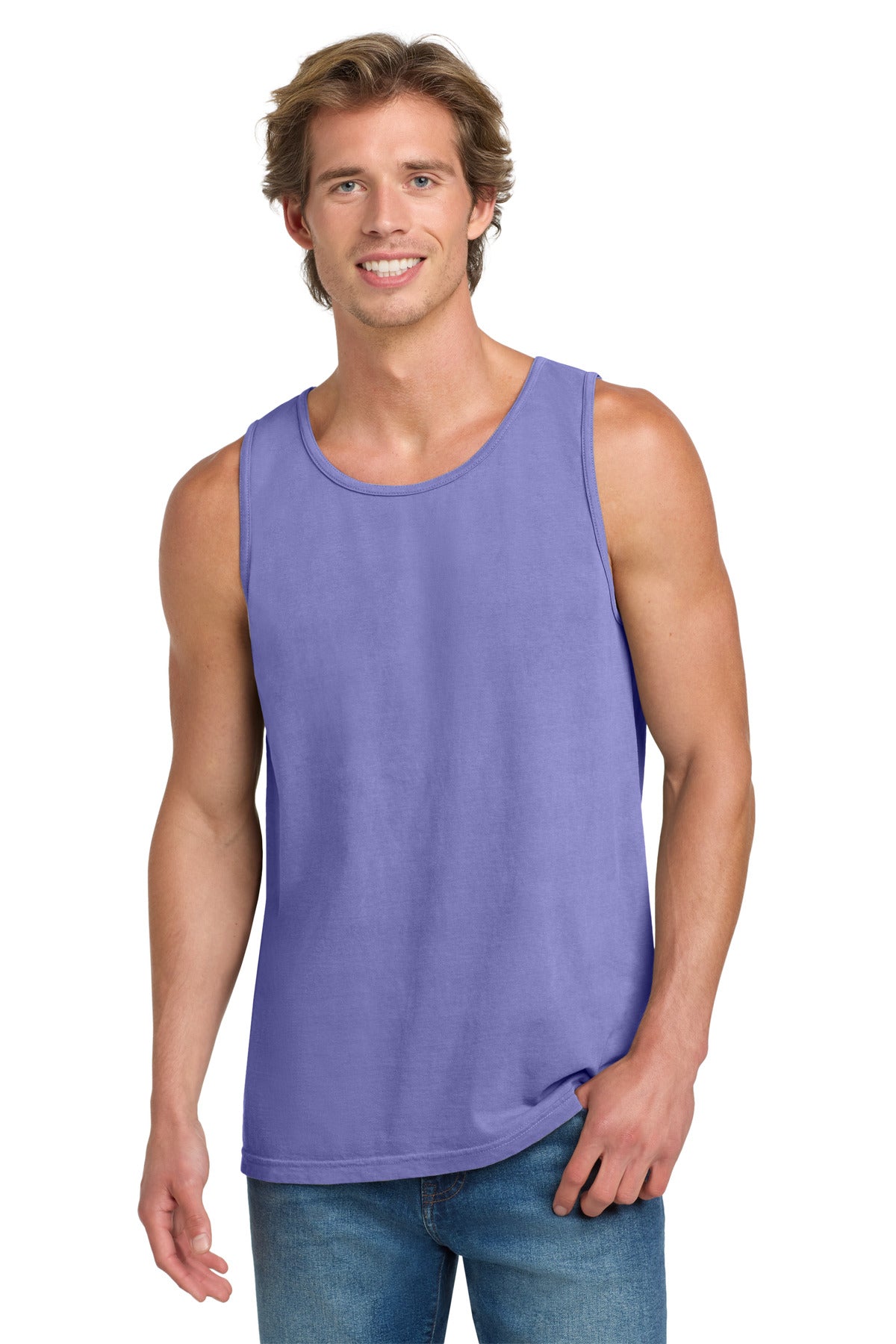 Custom logo COMFORT COLORS ® Heavyweight Ring Spun Tank Top. 9360 in Violet