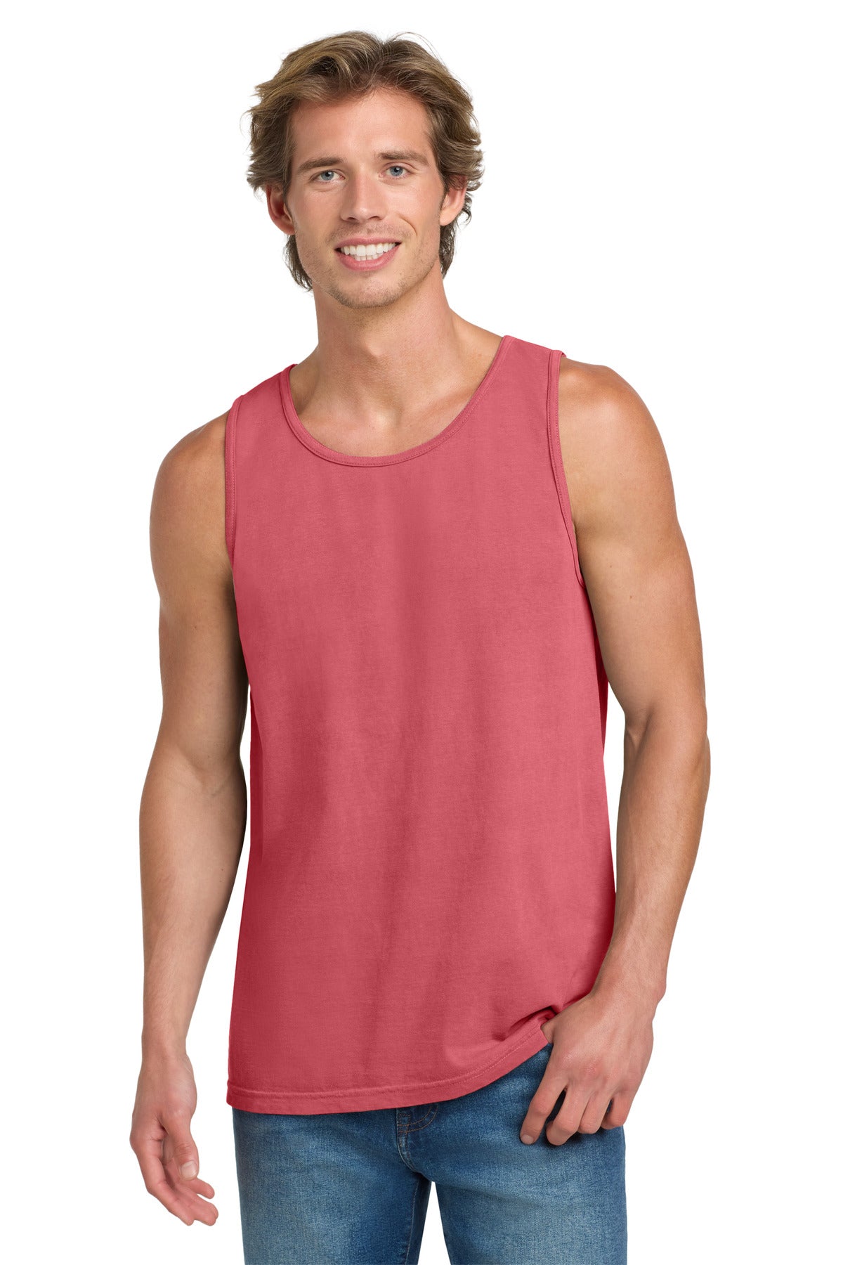 Custom logo COMFORT COLORS ® Heavyweight Ring Spun Tank Top. 9360 in Watermelon