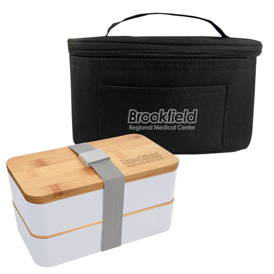 Custom logo Stackable Bento Box With Insulated Carrying Case