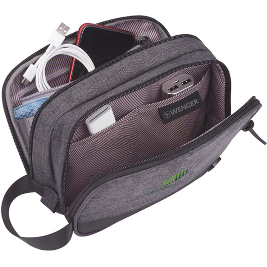 Custom logo Wenger RPET Dual Compartment Dopp Kit