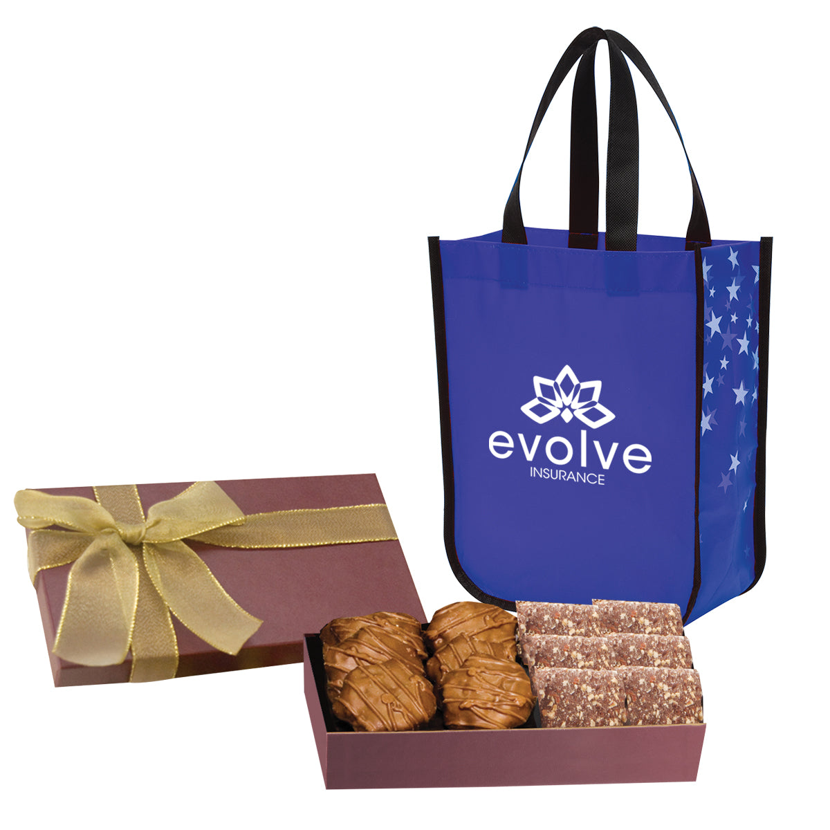 Executive Gift Set With Star Struck Lola Laminated Non-Woven Tote Bag