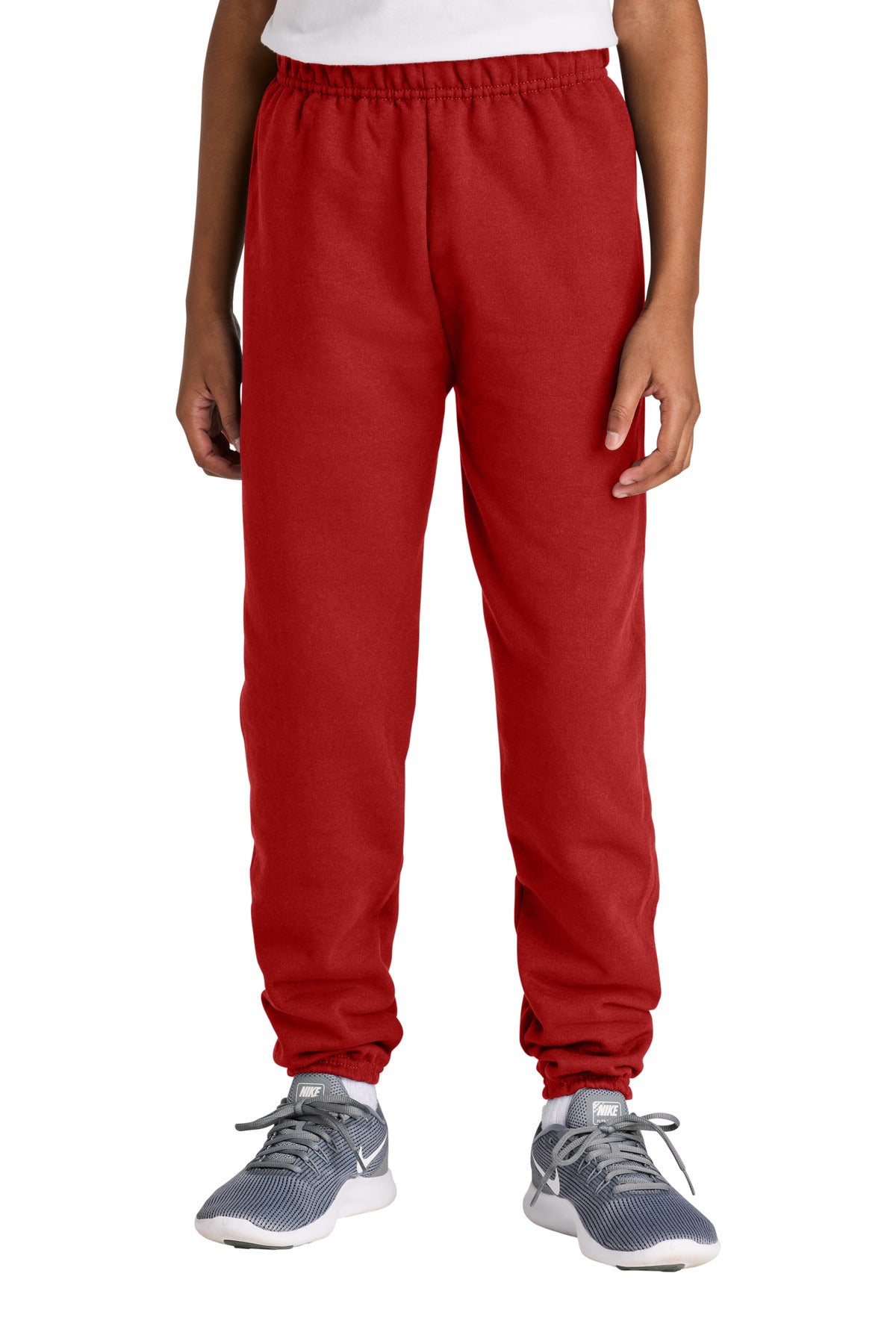 Custom logo Jerzees® Youth NuBlend® Sweatpant 973B in True Red