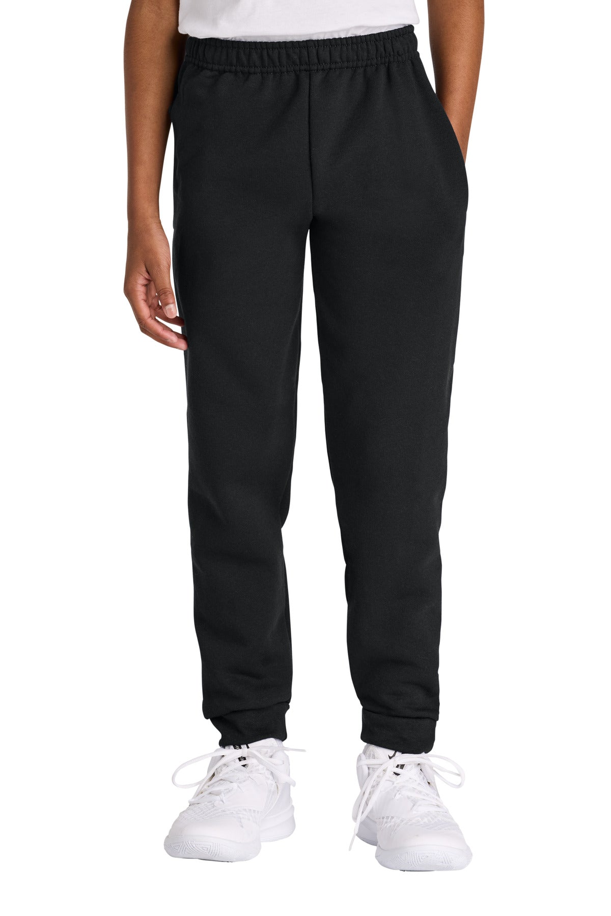 Custom logo Jerzees® Youth NuBlend® Jogger Sweatpant 975B in Black