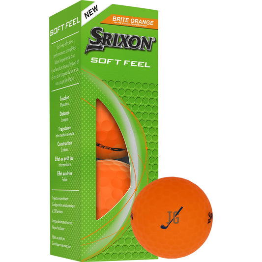 Custom logo Srixon Soft Feel BRITE Golf Balls - 3 Pack