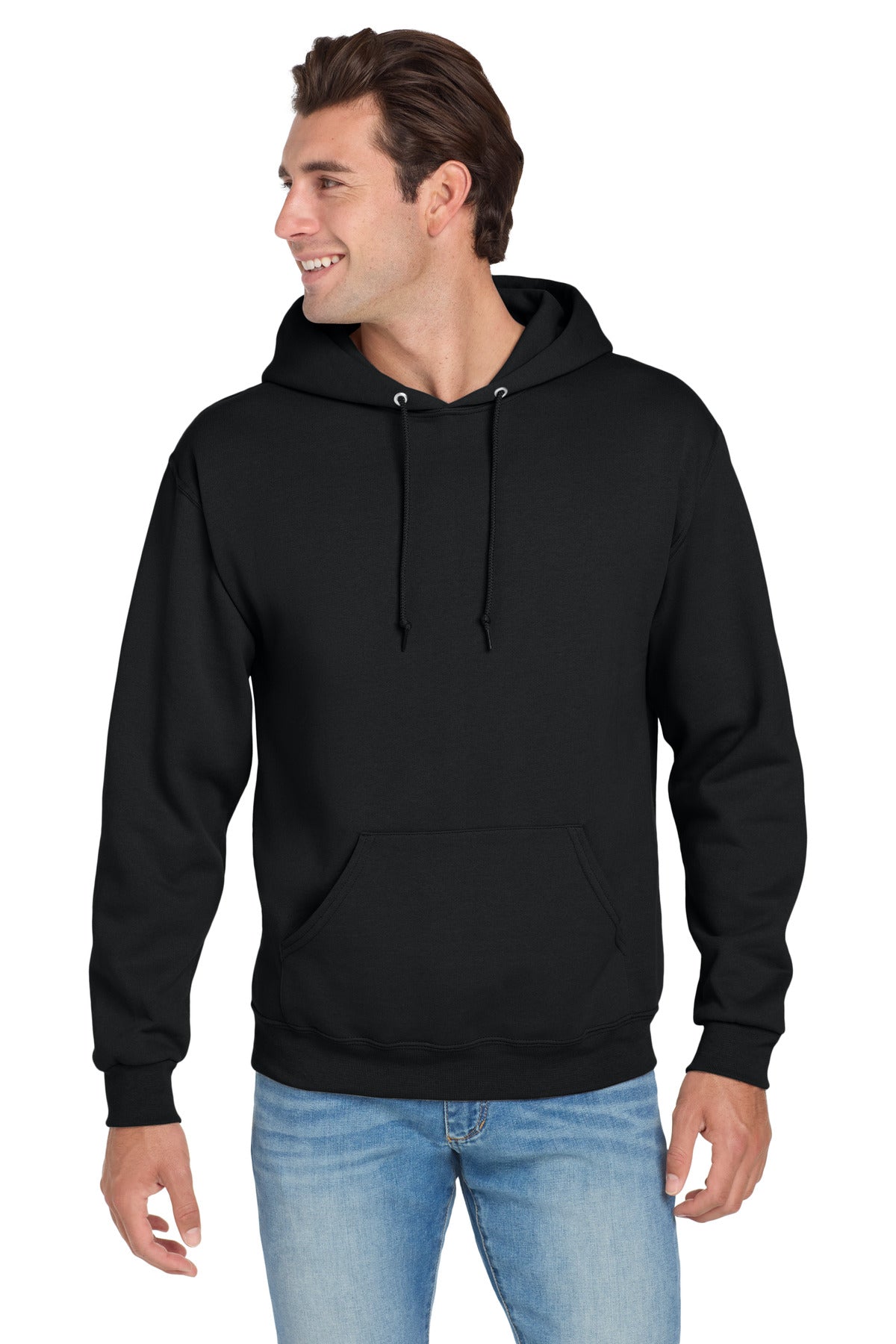 Custom logo Jerzees® NuBlend® Pullover Hooded Sweatshirt.  996M in Black