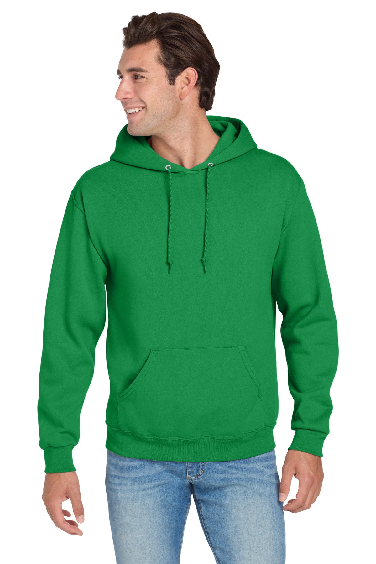 Custom logo Jerzees® NuBlend® Pullover Hooded Sweatshirt.  996M in Kelly