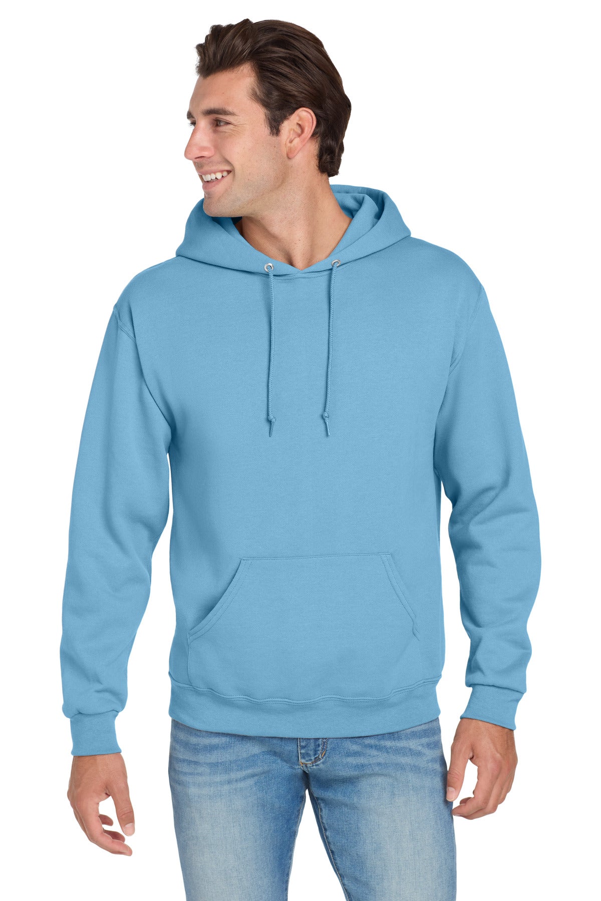 Custom logo Jerzees® NuBlend® Pullover Hooded Sweatshirt.  996M in Light Blue