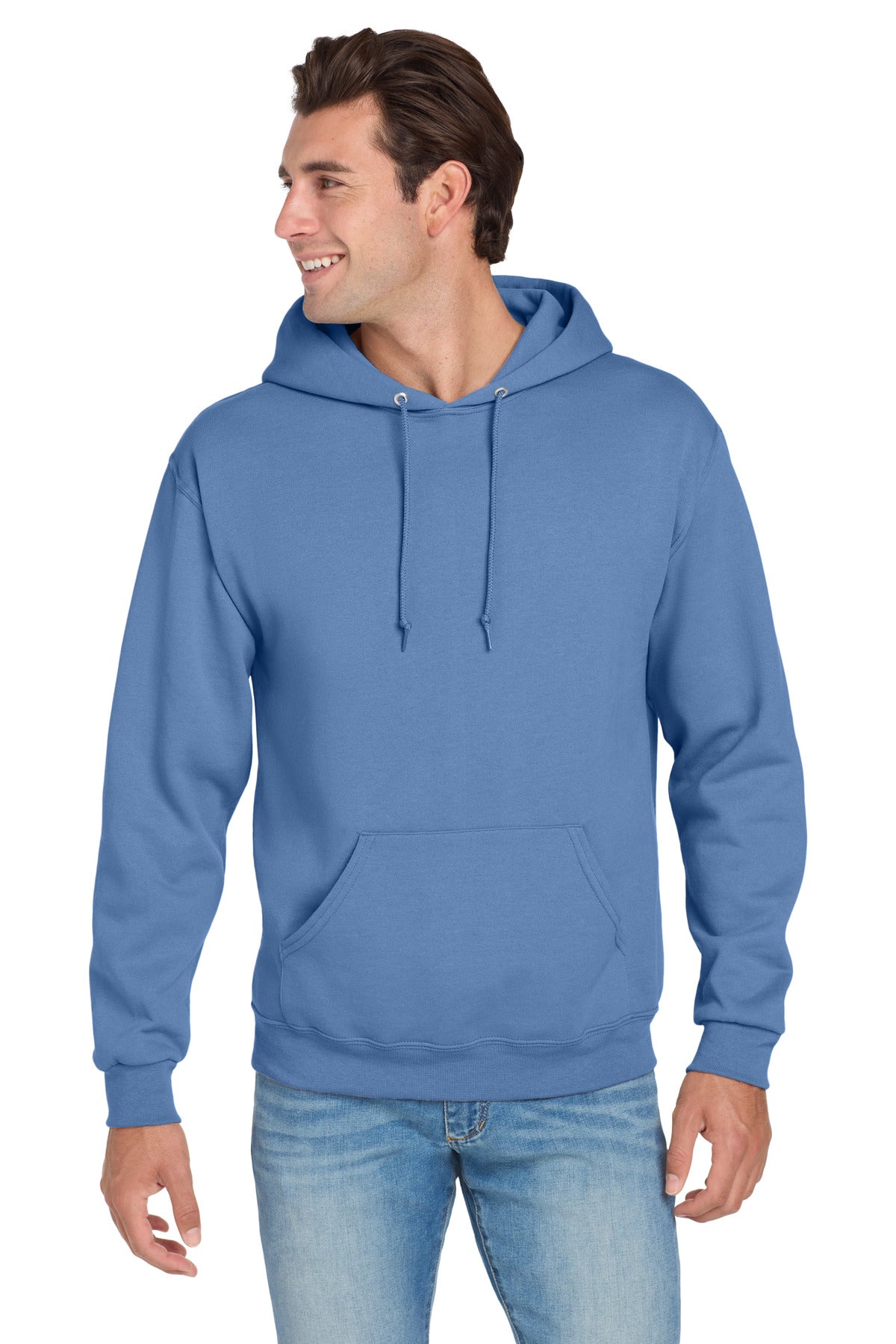 Custom logo Jerzees® NuBlend® Pullover Hooded Sweatshirt.  996M in Periwinkle Blue