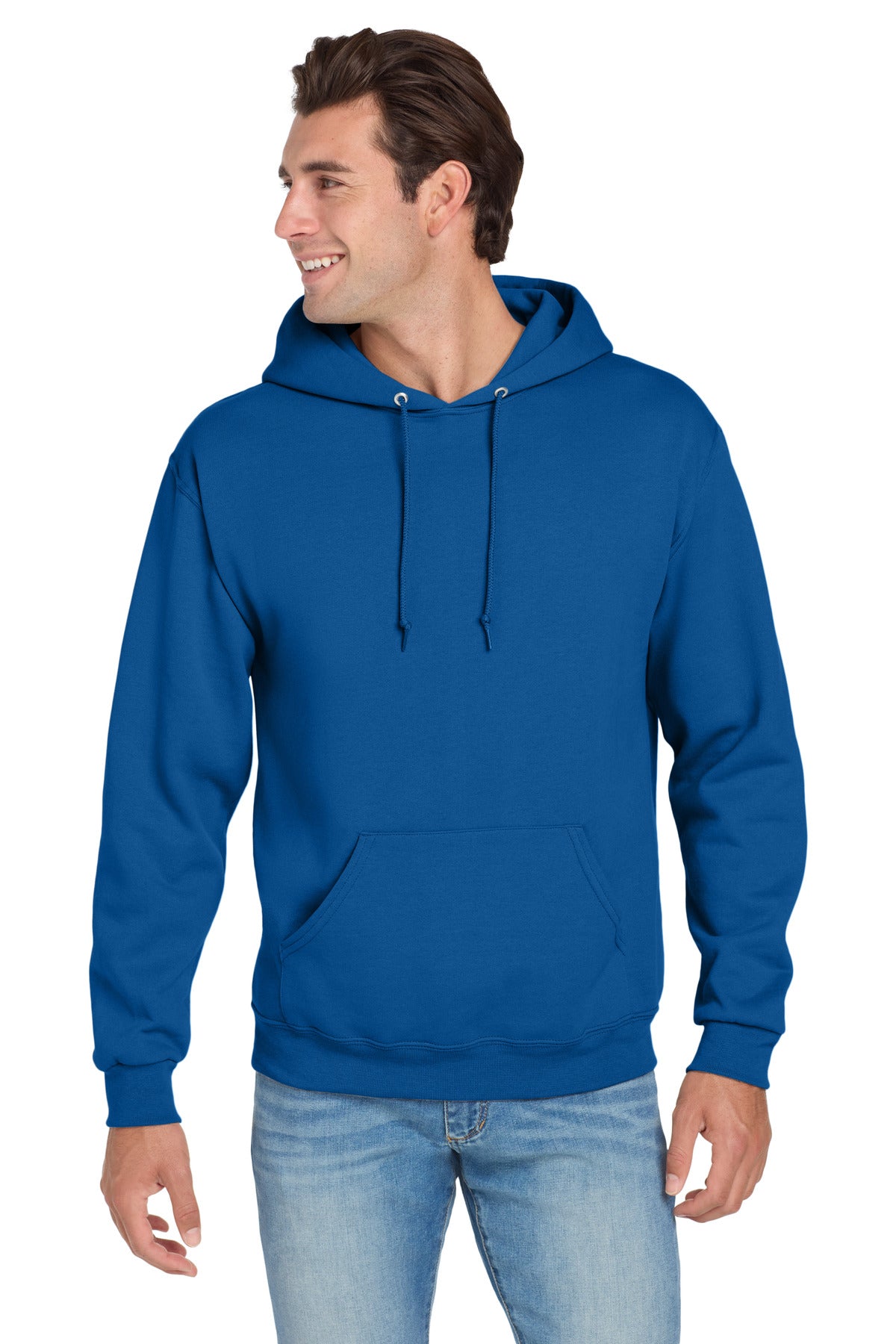 Custom logo Jerzees® NuBlend® Pullover Hooded Sweatshirt.  996M in Royal