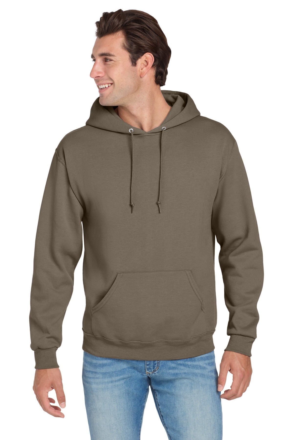 Custom logo Jerzees® NuBlend® Pullover Hooded Sweatshirt.  996M in Safari