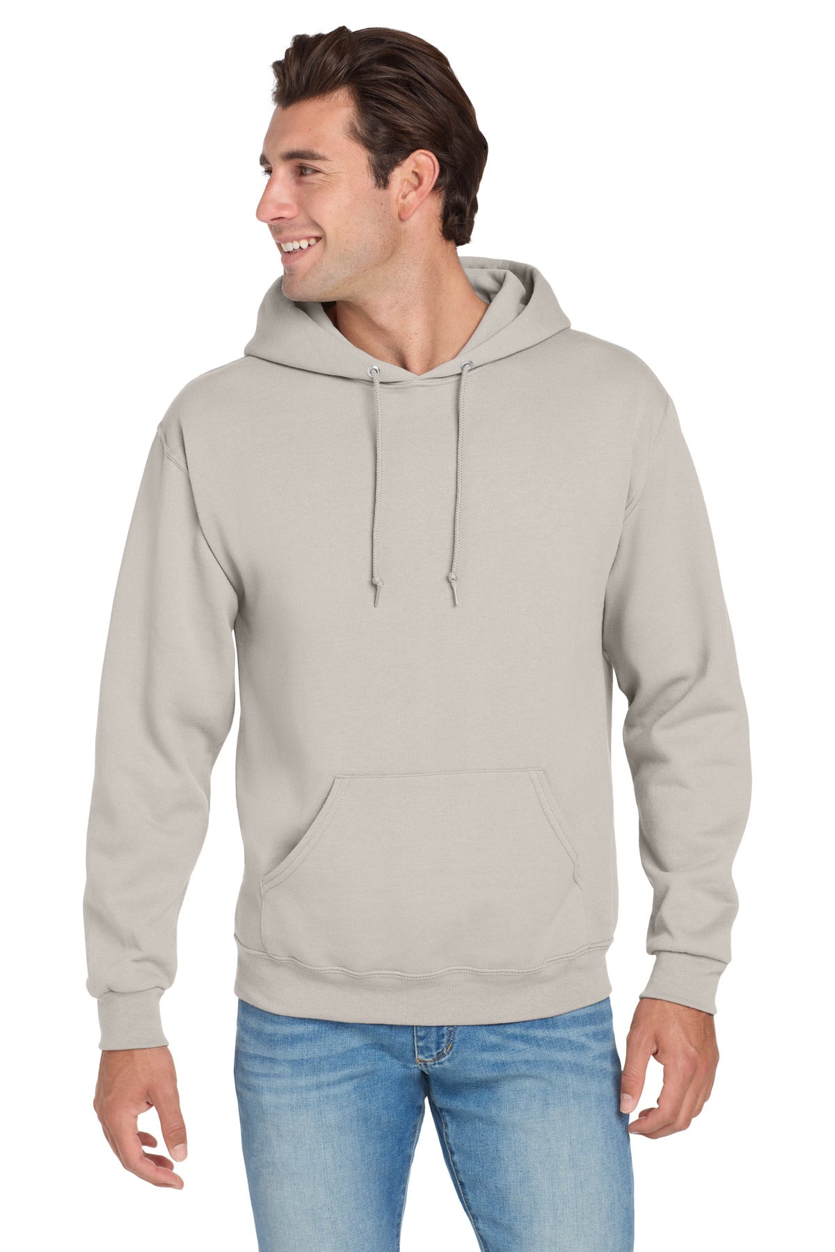 Custom logo Jerzees® NuBlend® Pullover Hooded Sweatshirt.  996M in Sandstone
